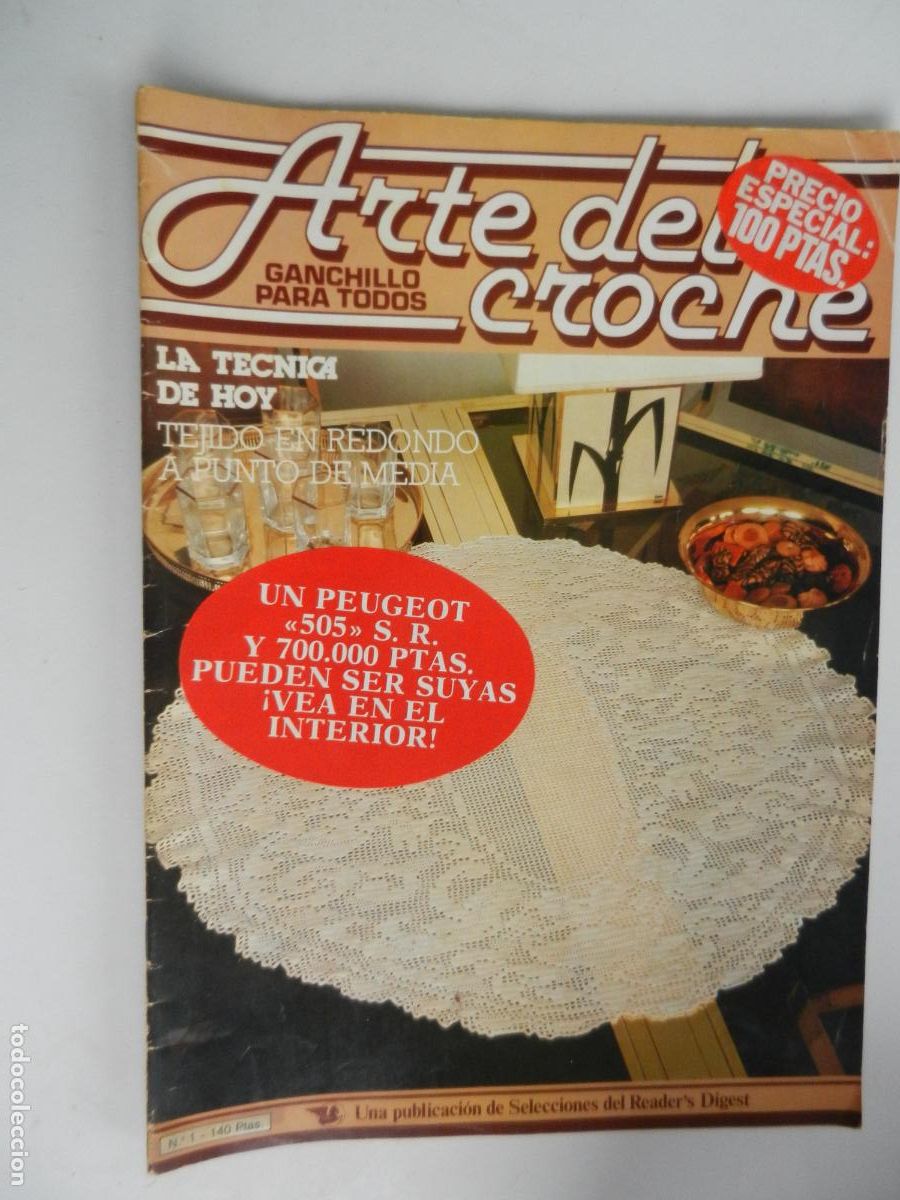 Coleccionismo de Revistas y Peri&oacute;dicos: ARTE DEL CROCHE -REVISTA N&ordm; 1 - GANCHILLO PARA TODOS - LA TECNICA DE HOY