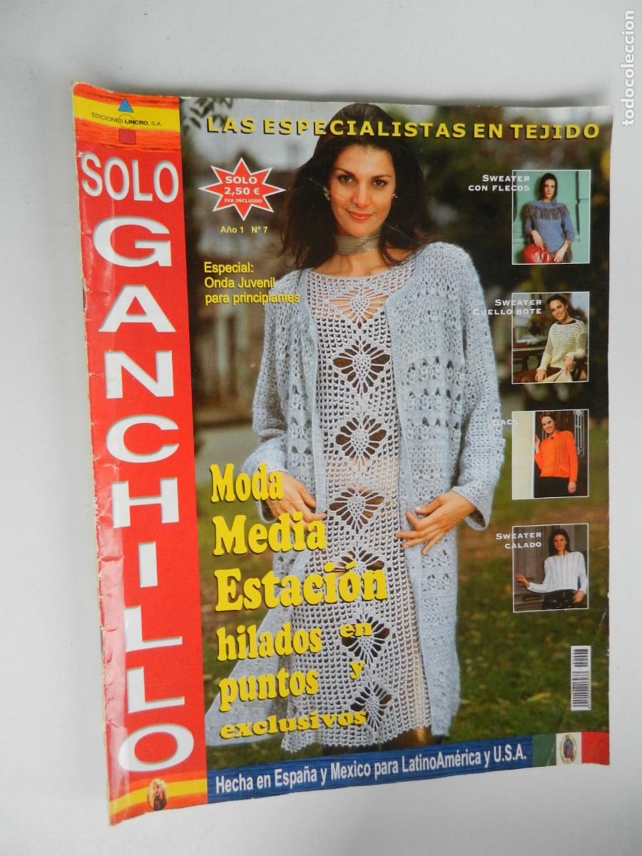 Coleccionismo de Revistas y Peri&oacute;dicos: SOLO GANCHILLO REVISTA N&ordm; 7 - MODA MEDIA ESTACION - PARA LATINOAMERICA Y USA -