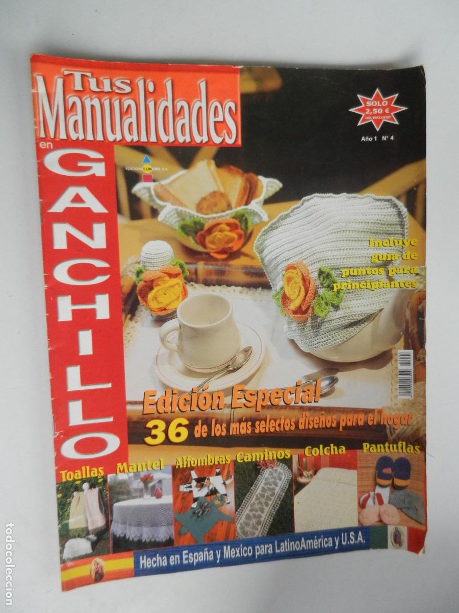 Coleccionismo de Revistas y Peri&oacute;dicos: TUS MANUALIDADES EN GANCHILLO - N&ordm; 4 - EDICION ESPECIAL - PARA LATINOAMERICA Y USA