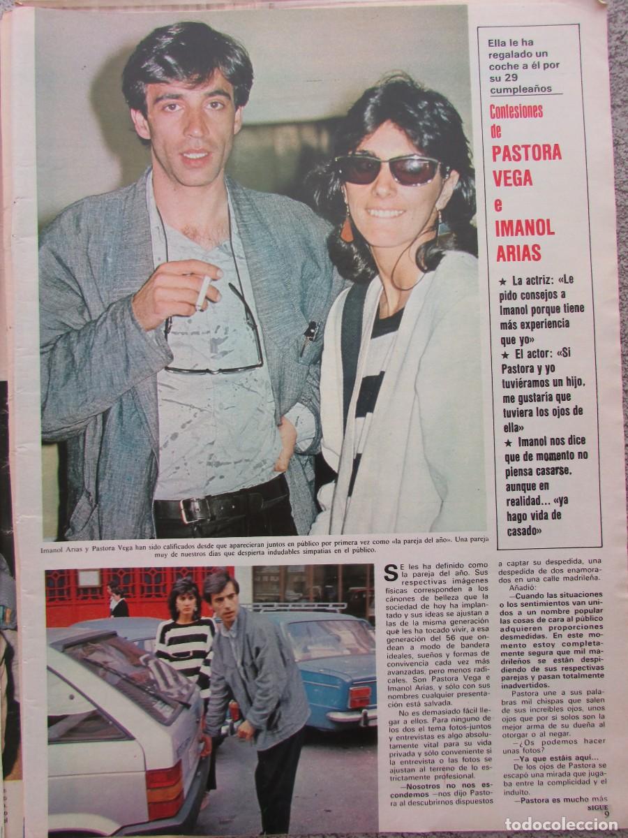 Coleccionismo de Revistas y Peri&oacute;dicos: RECORTE REVISTA SEMANA 2362 1985 PASTORA VEGA E IMANOL ARIAS 4 P&Aacute;GS