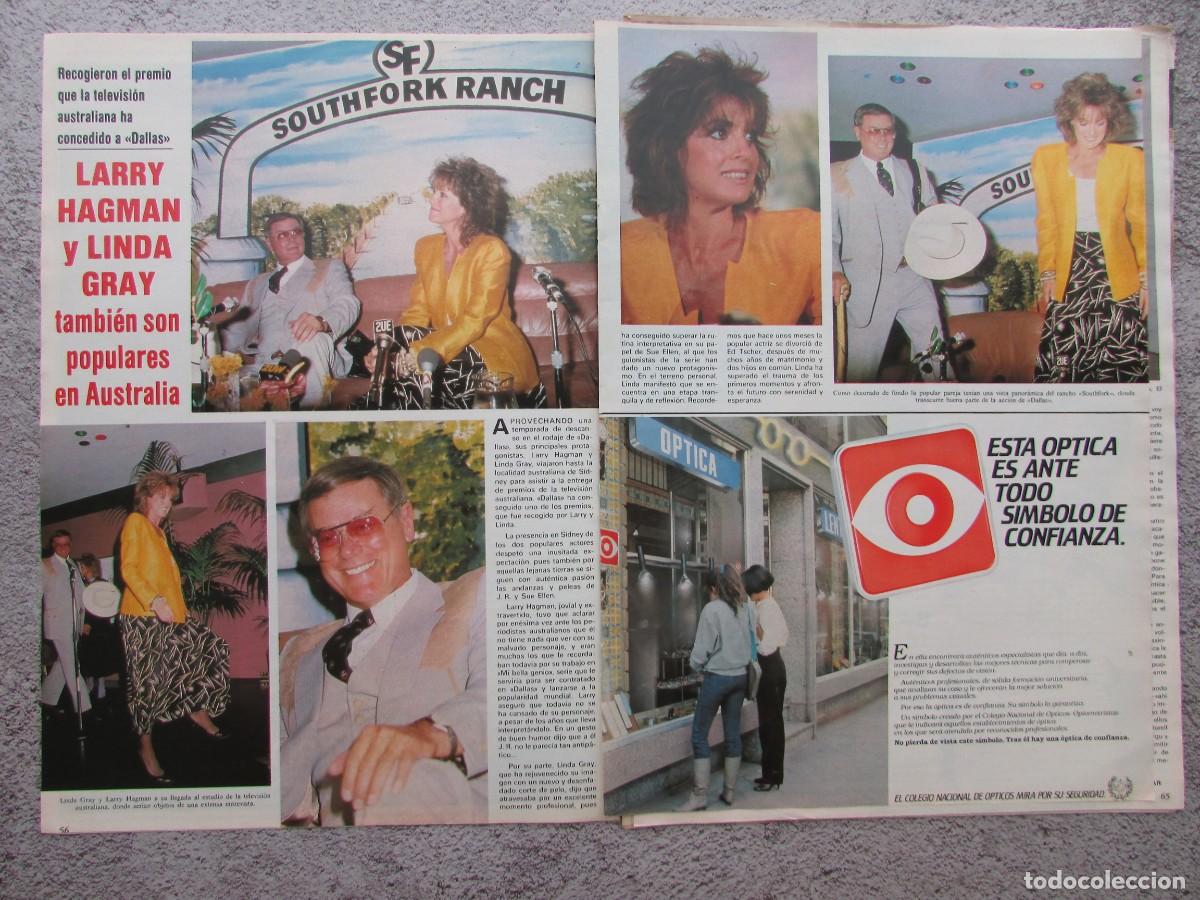 Coleccionismo de Revistas y Peri&oacute;dicos: RECORTE REVISTA SEMANA 2362 1985 LARRY HAGMAN Y LINDA GRAY