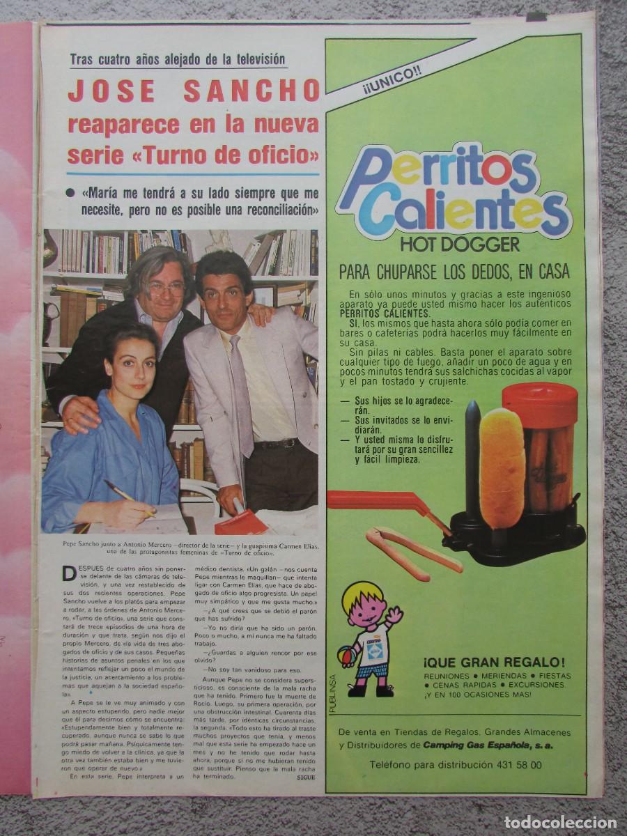 Coleccionismo de Revistas y Peri&oacute;dicos: RECORTE REVISTA SEMANA 2362 1985 JOS&Eacute; PEPE SANCHO 3 P&Aacute;GS