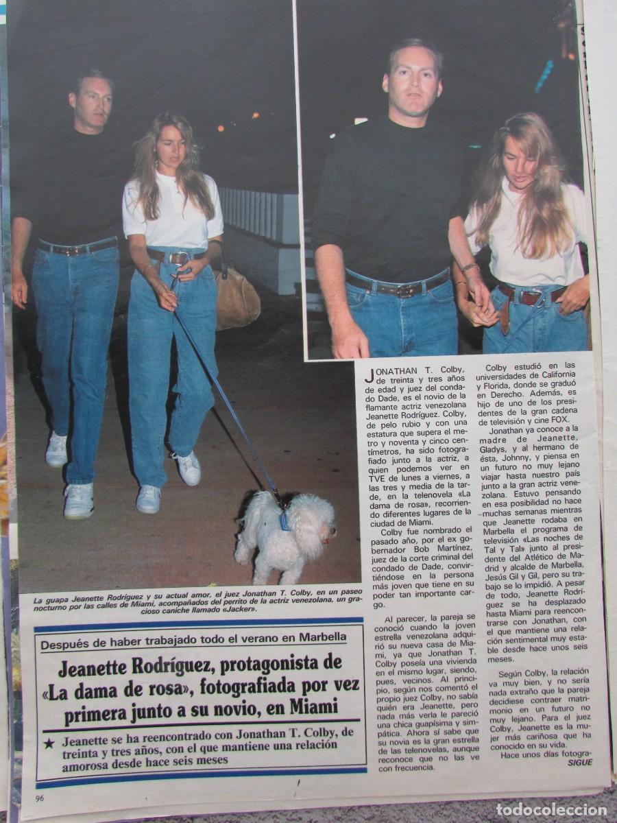 Coleccionismo de Revistas y Peri&oacute;dicos: RECORTE REVISTA SEMANA 2694 1991 JEANETTE RODR&Iacute;GUEZ 2 P&Aacute;GS