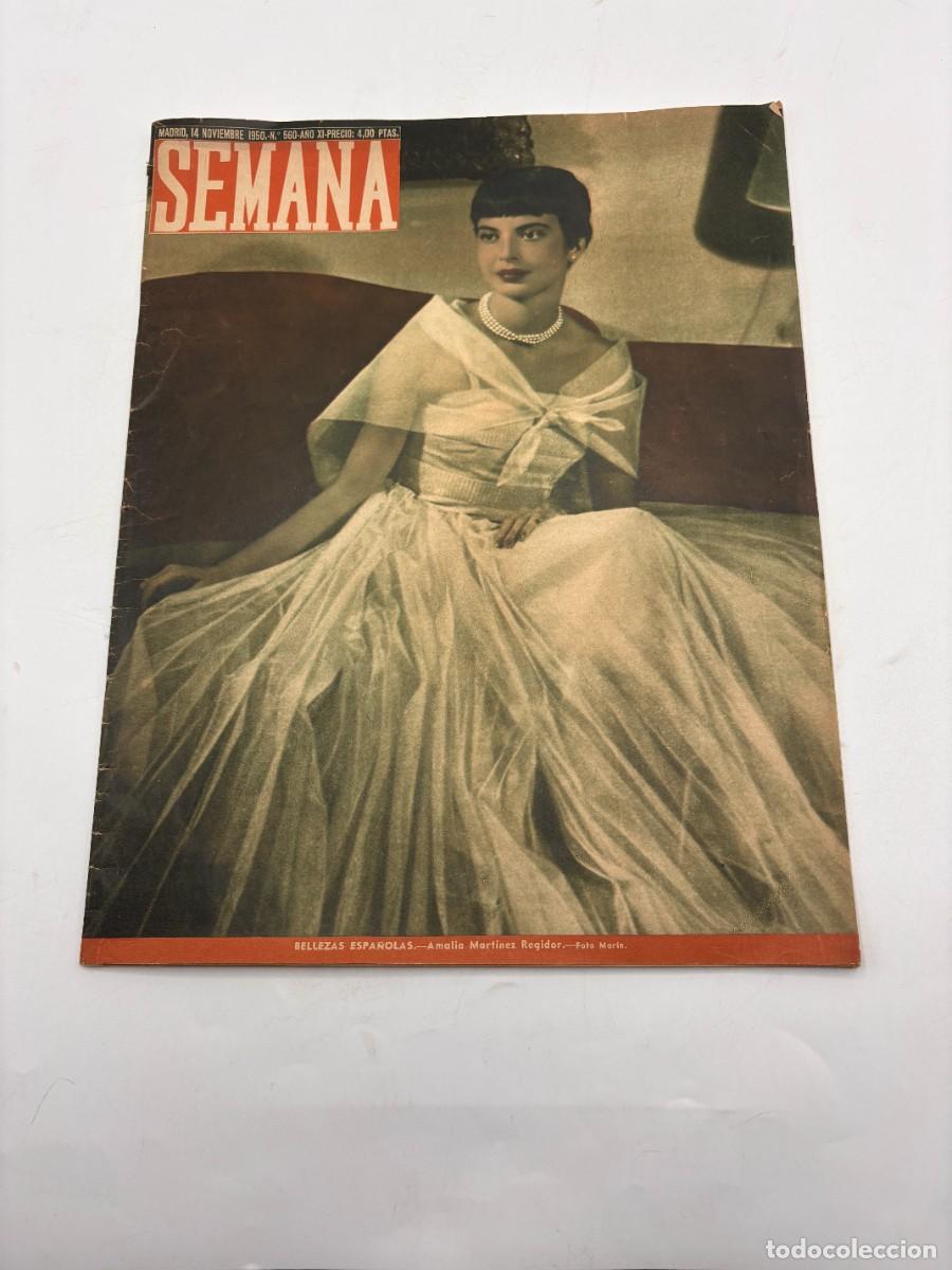 Coleccionismo de Revistas y Peri&oacute;dicos: REVISTA. SEMANA. N&ordm; 560. NOVIEMBRE 1950. EN PORTADA: AMALIA MARTINEZ REGIDOR. LEER