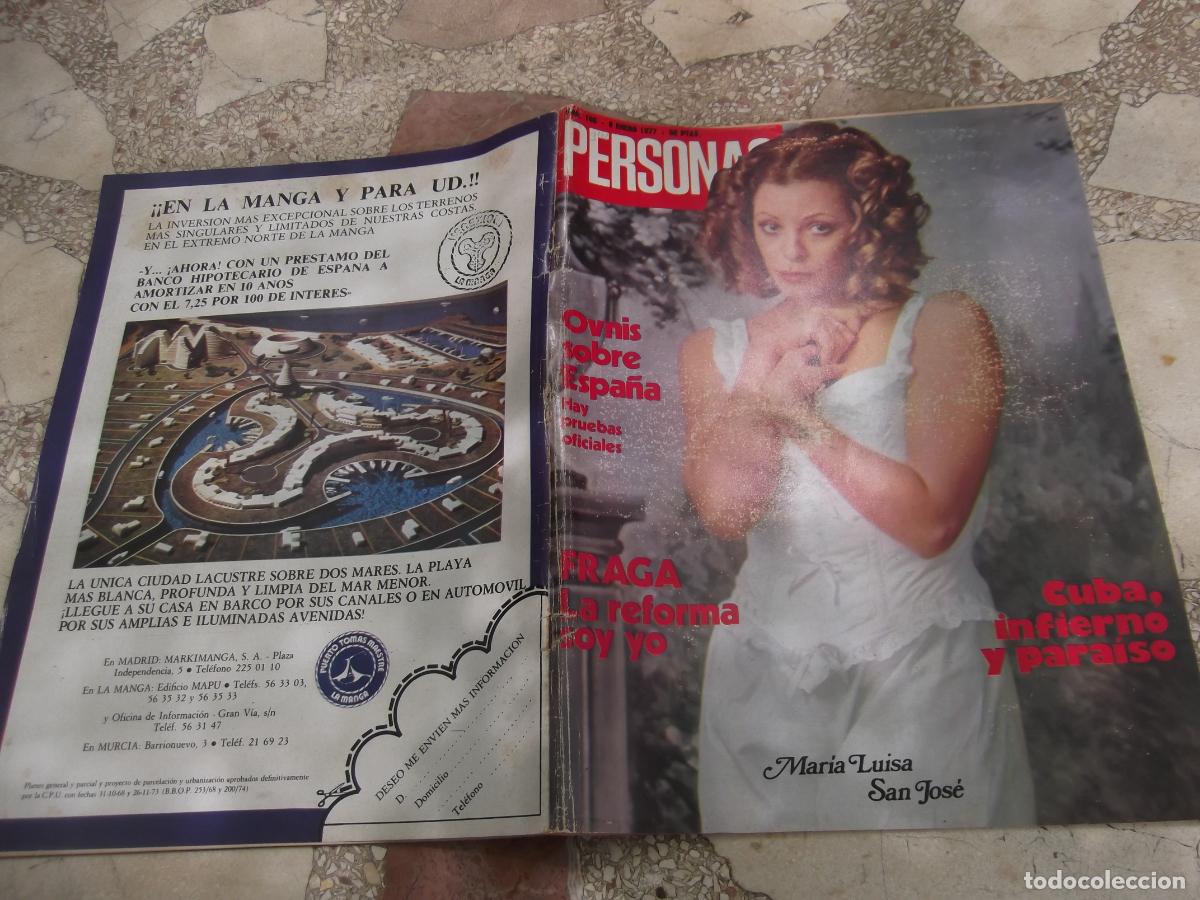 Collection Magazines and Newspapers: Personas n&ordm; 166, ovnis sobre Espa&ntilde;a, M&ordf; Luisa san Jos&eacute;, Cuba, Fraga , Cindy, Mar&iacute;a Cuadras