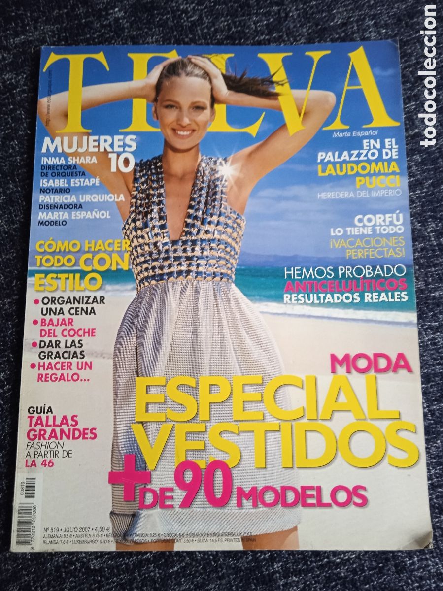 Coleccionismo de revistas y peri&oacute;dicos: REVISTA TELVA N&ordm; 819 JULIO 2007 Leonor Watling , NATALIA VERBEKE,