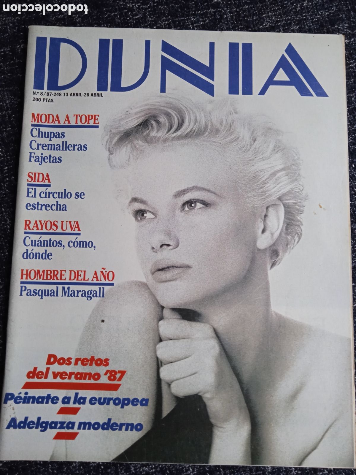 Coleccionismo de Revistas y Peri&oacute;dicos: DUNIA N&ordm; 8 / 87- 248 ABRIL - HOMBRE DEL A&Ntilde;O: PASCUAL MARAGALL REVISTA DE MODA A&Ntilde;OS 80