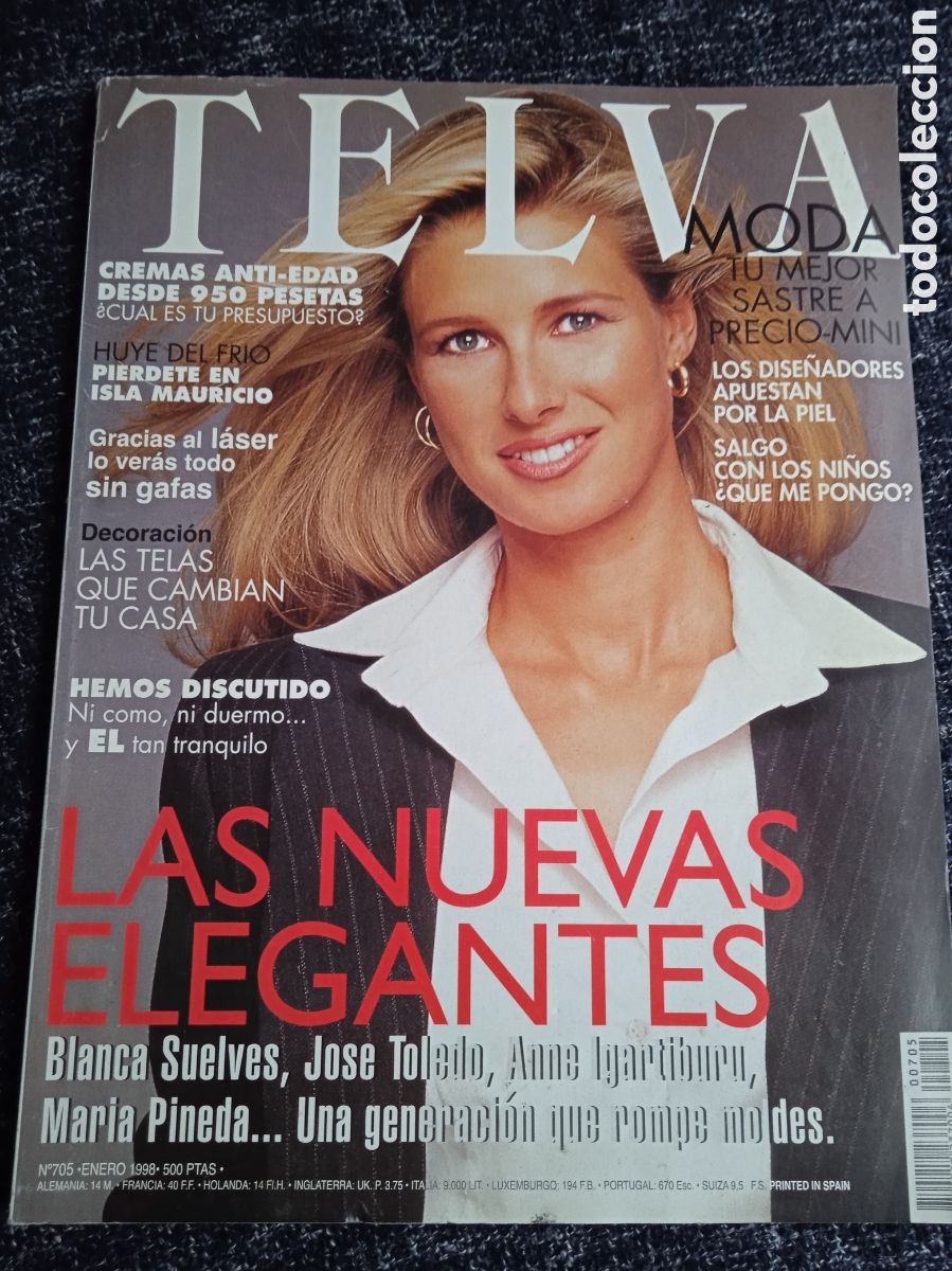 Collection Magazines and Newspapers: REVISTA TELVA N&ordm; 705 ENERO 1998 anne igartiburu jose toledo blanca suelves maria pineda