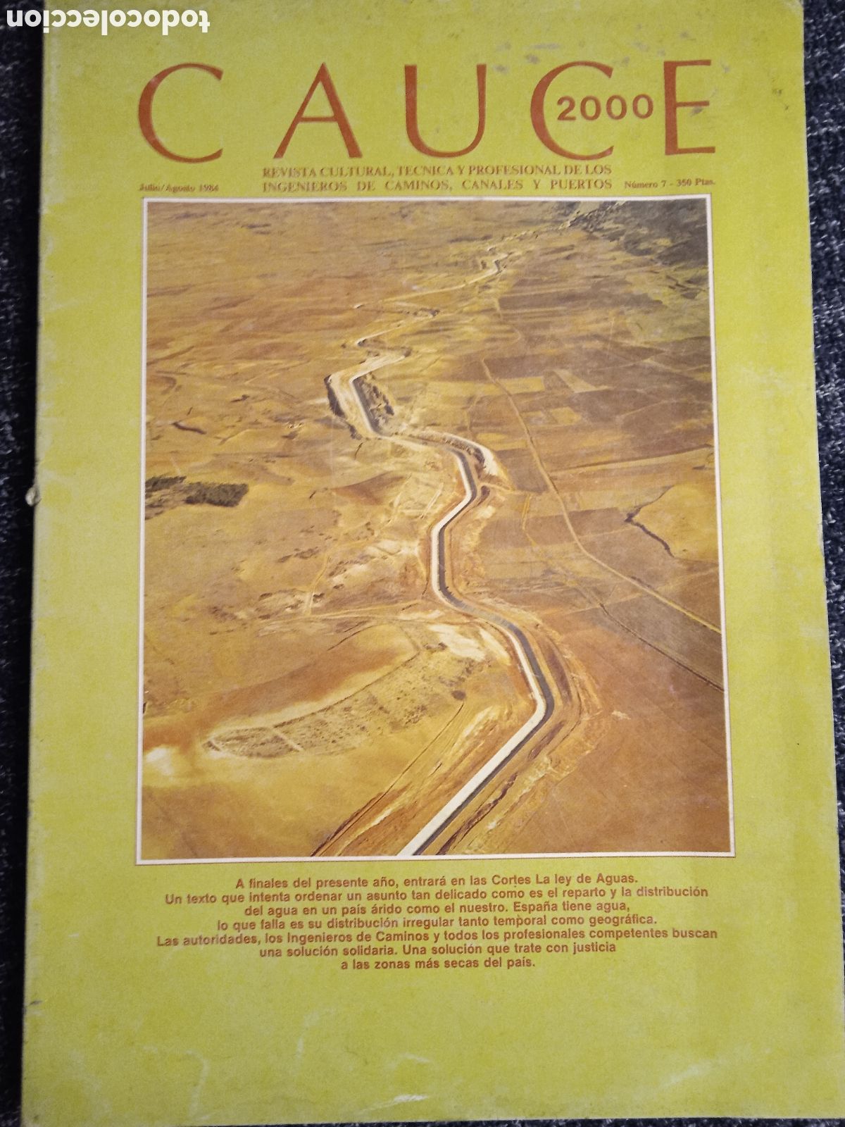 Coleccionismo de revistas y peri&oacute;dicos: CAUCE 2000 JULIO AGOSTO 1984 -REVISTA CULTURA TECNICA Y PROFESIONAL DE LOS INGENIEROS DE CAMINOS