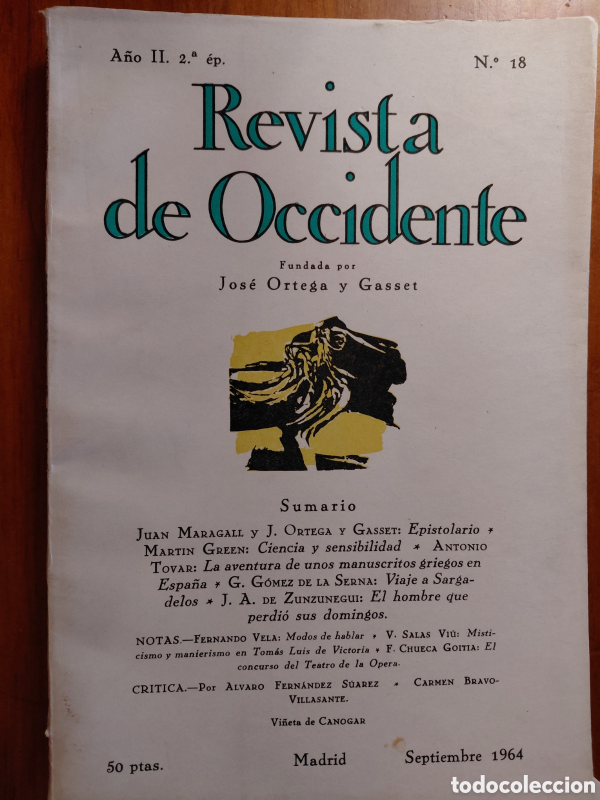 Coleccionismo de Revistas y Peri&oacute;dicos: Revista de Occidente n&ordm; 18 - A&ntilde;o II - 2&ordf; &eacute;poca - Septiembre 1964