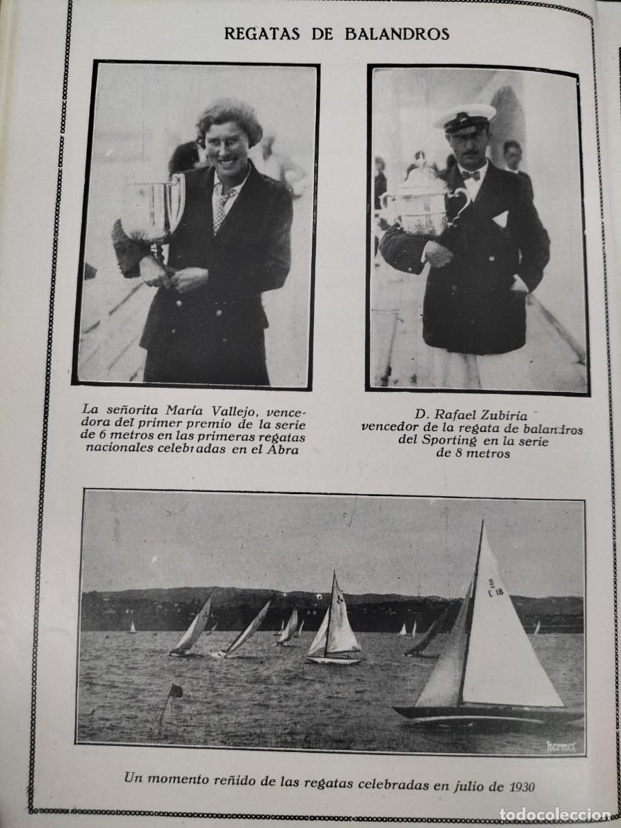 Collection Magazines and Newspapers: REGATAS BALANDROS EN EL ABRA MARIA VALLEJO Y RAFAEL ZUBIRIA VIZCAYA GANADORES HOJA A&Ntilde;O 1930