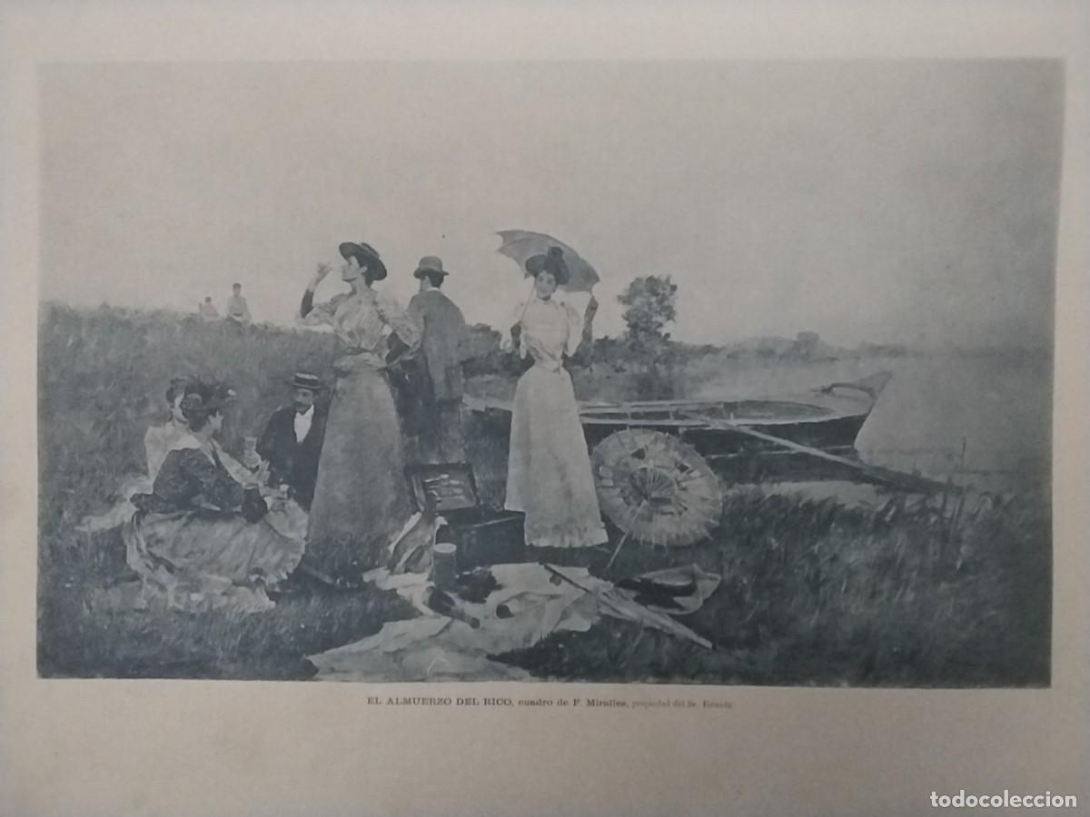 Coleccionismo de revistas y peri&oacute;dicos: EL ALMUERZO DEL RICO Y DEL POBRE F.MIRALLES LAMINAS CUADROS REVISTA A&Ntilde;O 1893