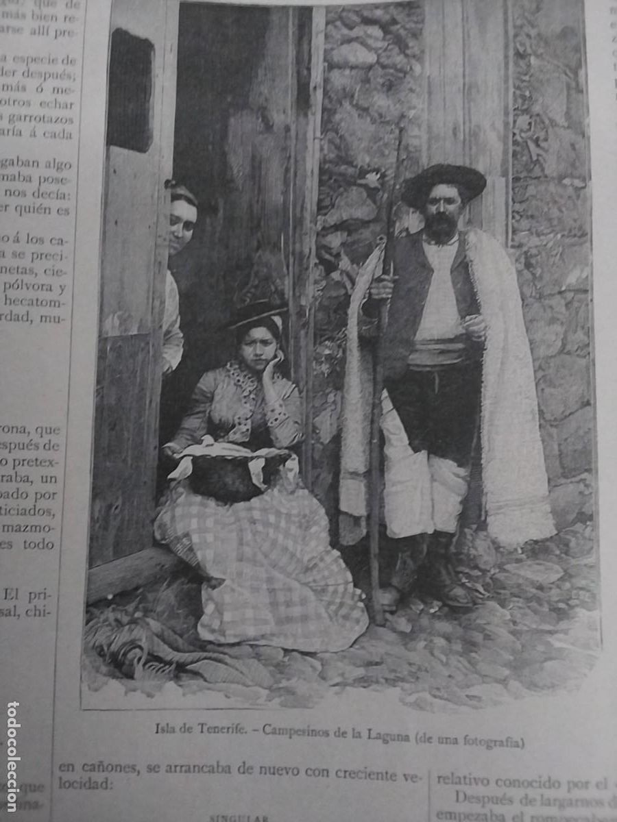 Coleccionismo de revistas y peri&oacute;dicos: LAS ISLAS DE TENERIFE Y GRAN CANARIA CAMPESINOS DE LA LAGUNA TEIDE PUERTO OROTAVA REVISTA A&Ntilde;O 1893