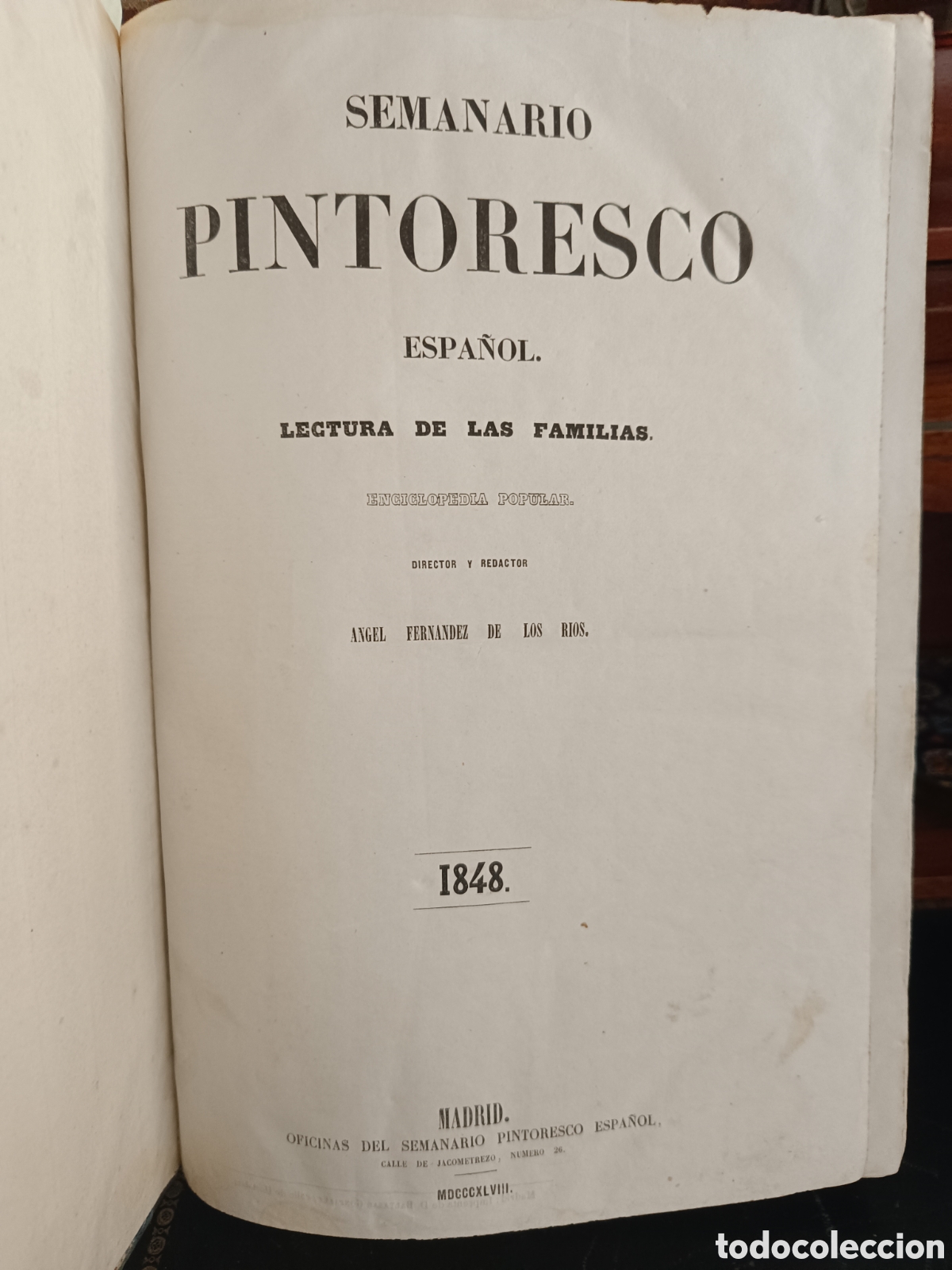 Coleccionismo de revistas y peri&oacute;dicos: SEMANARIO PINTORESCO ESPA&Ntilde;OL, A&Ntilde;OS 1848 Y 1849 COMPLETO. 104 N&Uacute;MEROS. GRABADOS.