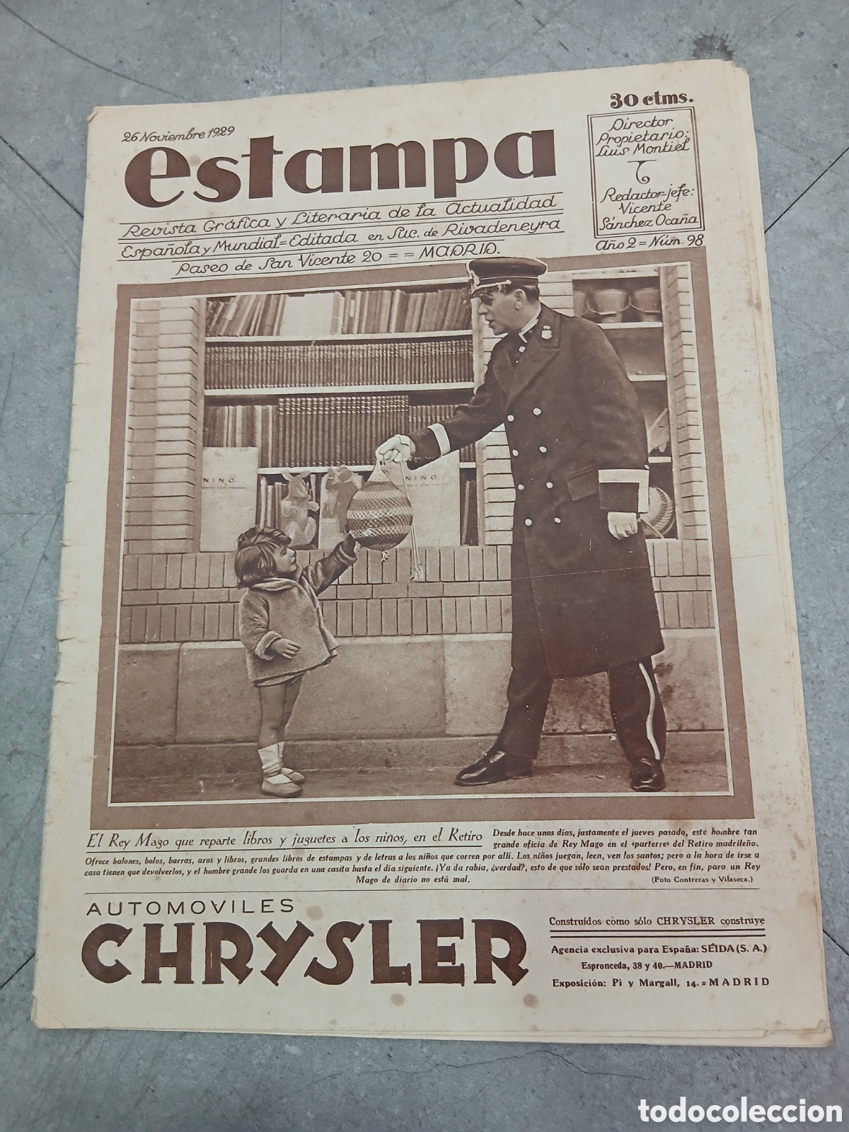 Colecionismo de Revistas e Jornais: Estampa. 26 de Noviembre de 1929. (L112)