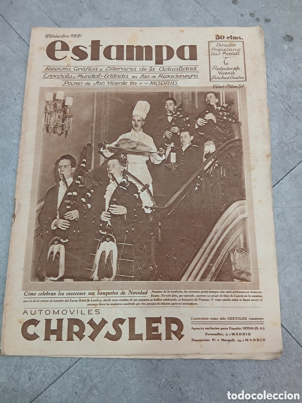 Coleccionismo de Revistas y Peri&oacute;dicos: Estampa. 18 de Diciembre de 1928. (L112)