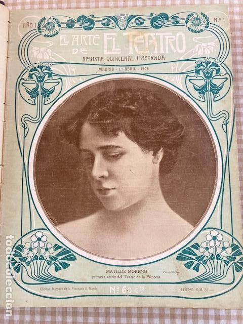 Coleccionismo de revistas y peri&oacute;dicos: Revistas El Arte del Teatro y Avante, revista sobre fotografia. 1905-1906. 14 numeros encuadernados