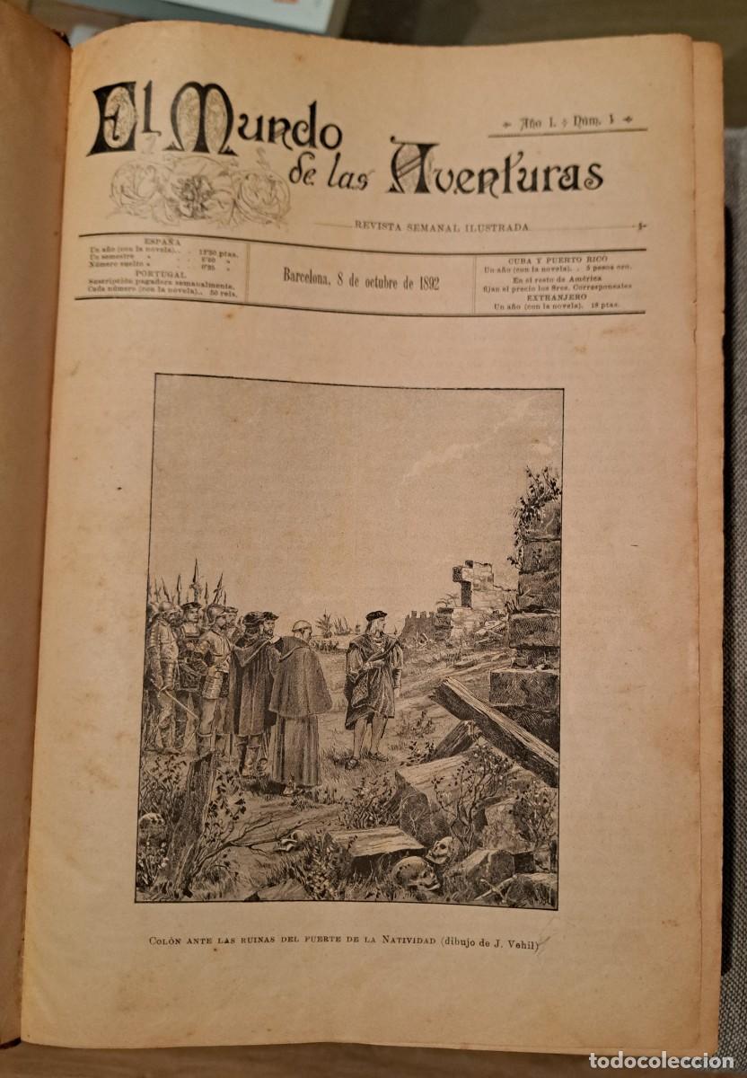 Collection Magazines and Newspapers: EL MUNDO DE LAS AVENTURAS REVISTA SEMANAL ILUSTRADA A&Ntilde;O I DEL 1 AL 69 (1892-94)