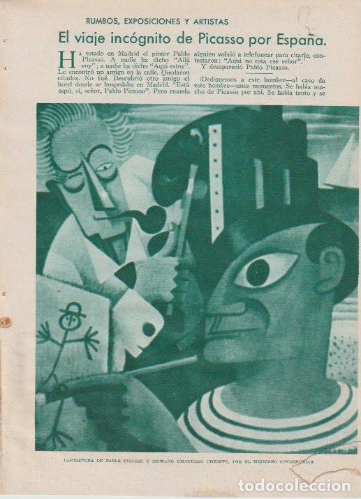 Coleccionismo de Revistas y Peri&oacute;dicos: * PINTURA * El viaje inc&oacute;gnito de Picasso por Espa&ntilde;a - 1934