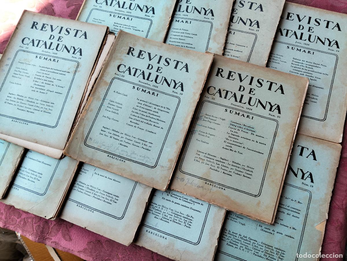 Coleccionismo de revistas y peri&oacute;dicos: Lote revista de Catalunya N&ordm;19 20 21 22 23 24 25 26 27 28 29 30 any III 1926 revistas antiguas