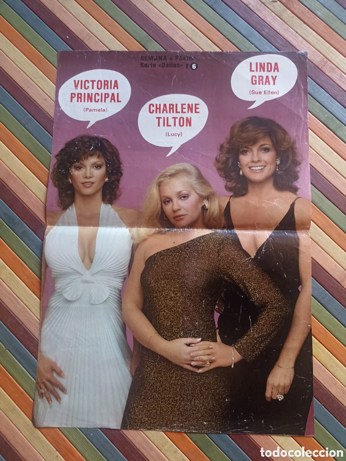 Coleccionismo de Revistas y Peri&oacute;dicos: Poster Semana serie Dallas - Pamela - Lucy - Sue Ellen