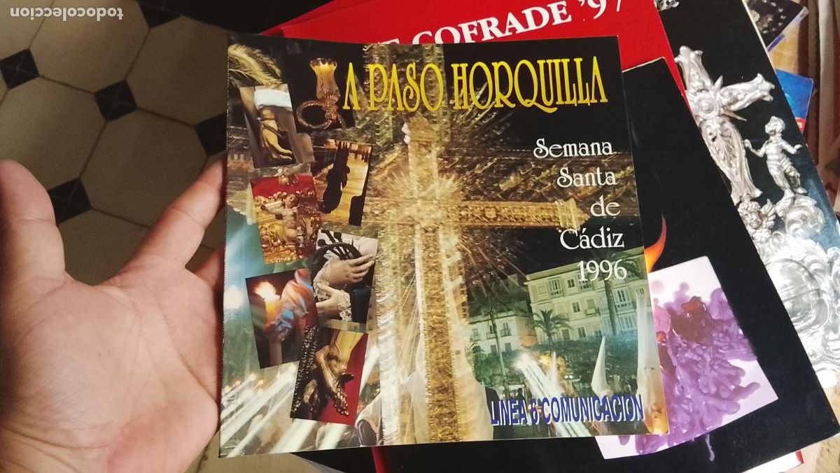 Coleccionismo de Revistas y Peri&oacute;dicos: Revista a paso de horquilla semana Santa de C&aacute;diz 1996 la primera que se edito N 1 n&uacute;mero 1 DIFICIL