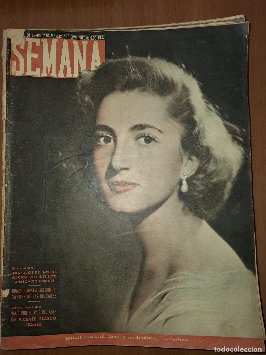 Coleccionismo de Revistas y Peri&oacute;dicos: REVISTA SEMANA, N&Uacute;MERO 832, 31/01/1956.