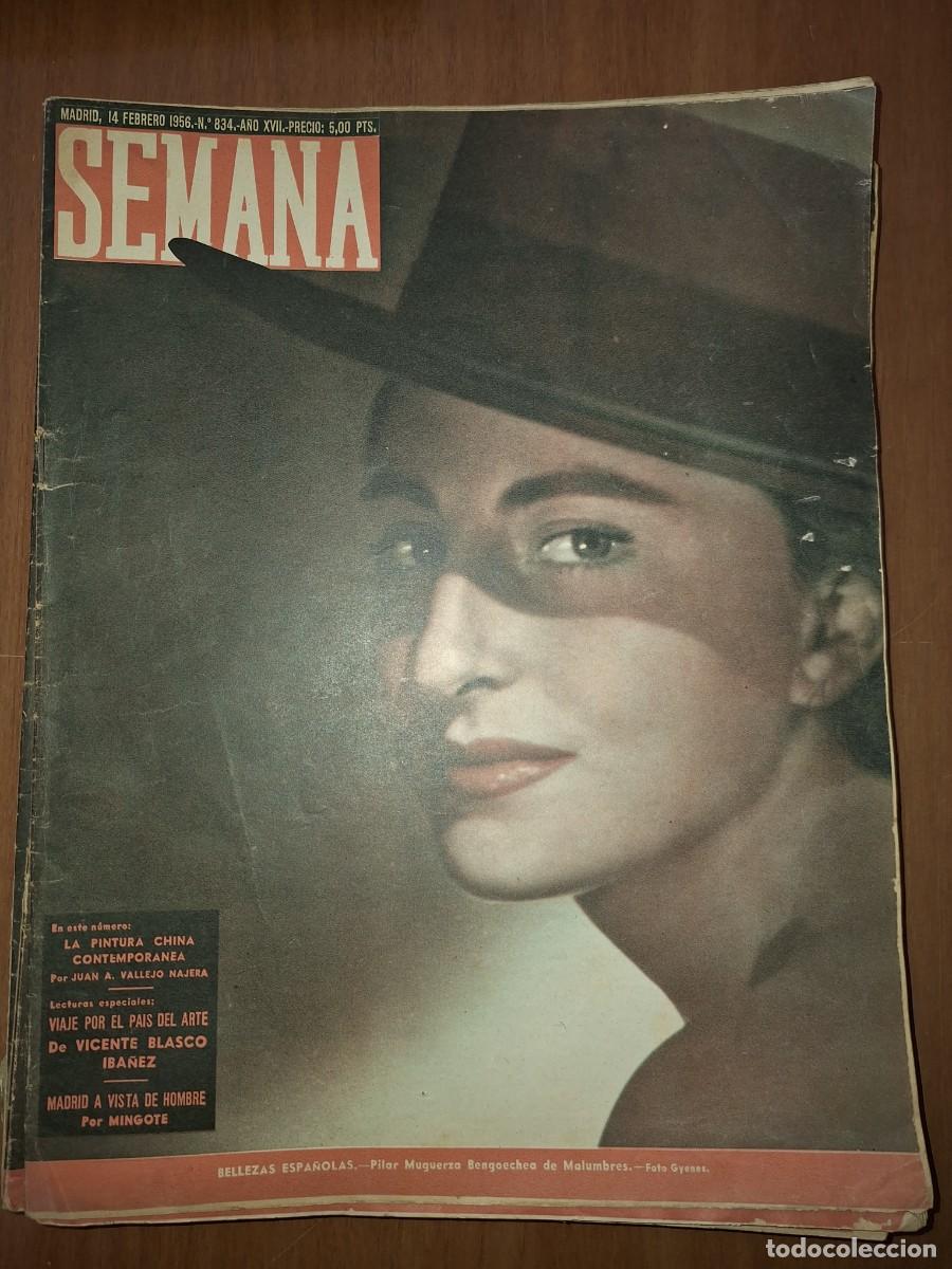 Coleccionismo de Revistas y Peri&oacute;dicos: REVISTA SEMANA, N&Uacute;MERO 834, 14/02/1956.