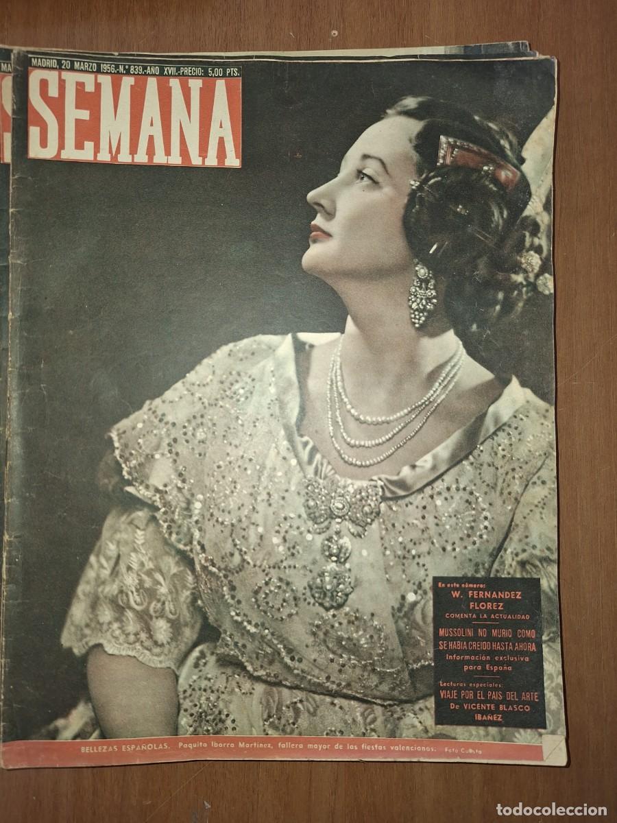 Coleccionismo de Revistas y Peri&oacute;dicos: REVISTA SEMANA, N&Uacute;MERO 839, 20/03/1956.