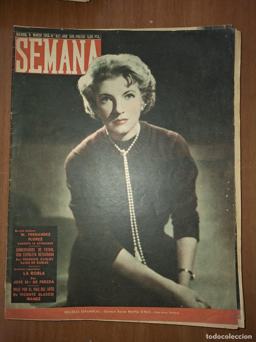Coleccionismo de Revistas y Peri&oacute;dicos: REVISTA SEMANA, N&Uacute;MERO 837, 06/03/1956.