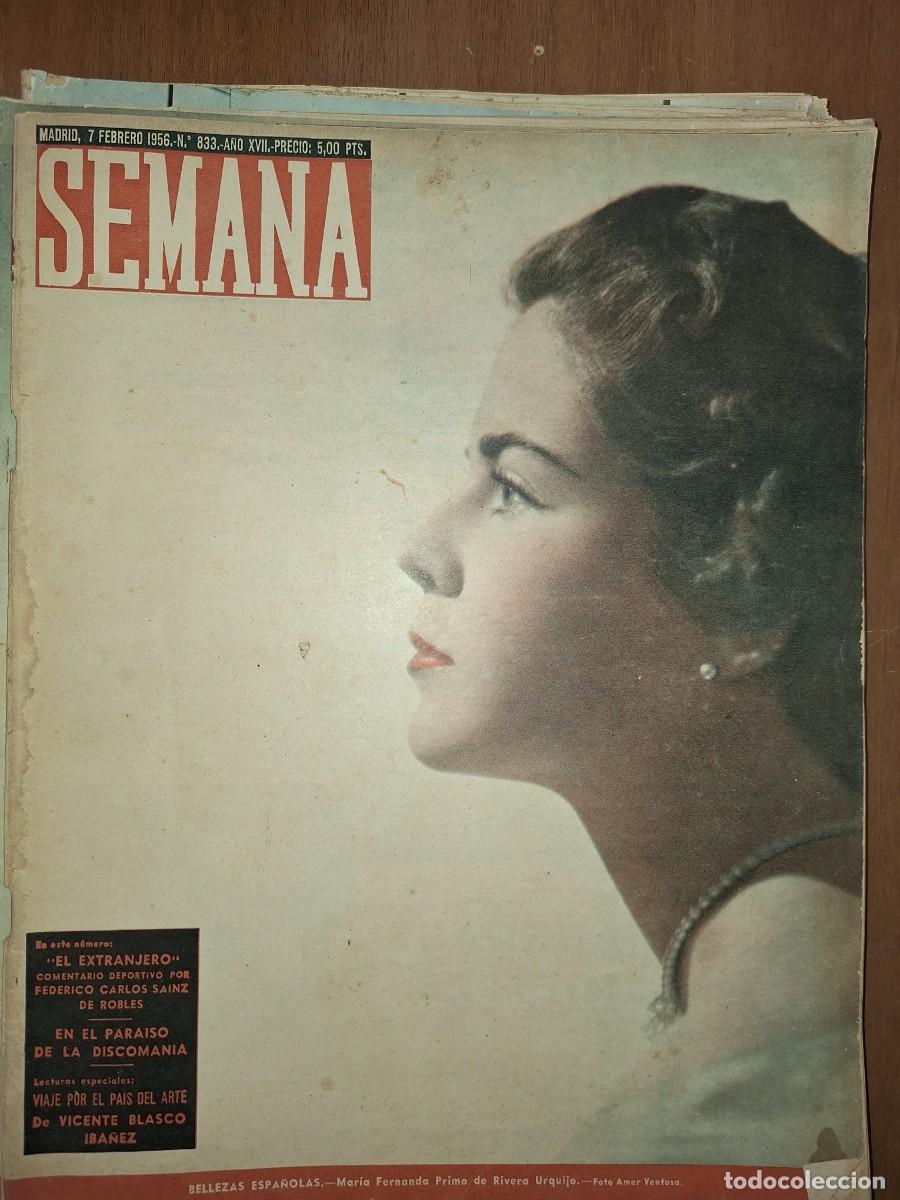 Coleccionismo de Revistas y Peri&oacute;dicos: REVISTA SEMANA, N&Uacute;MERO 833, 07/02/1956