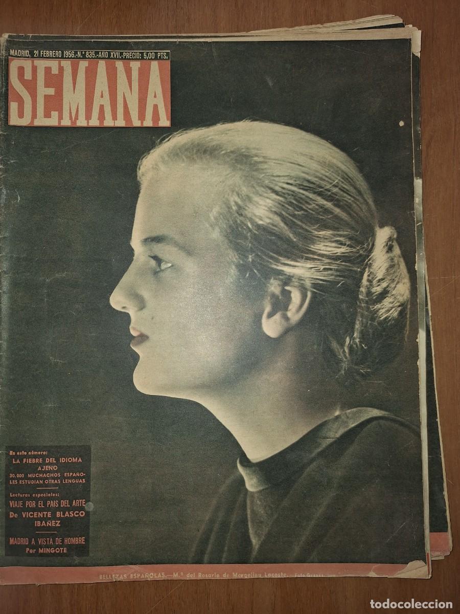 Coleccionismo de Revistas y Peri&oacute;dicos: REVISTA SEMANA, N&Uacute;MERO 835, 21/02/1956.