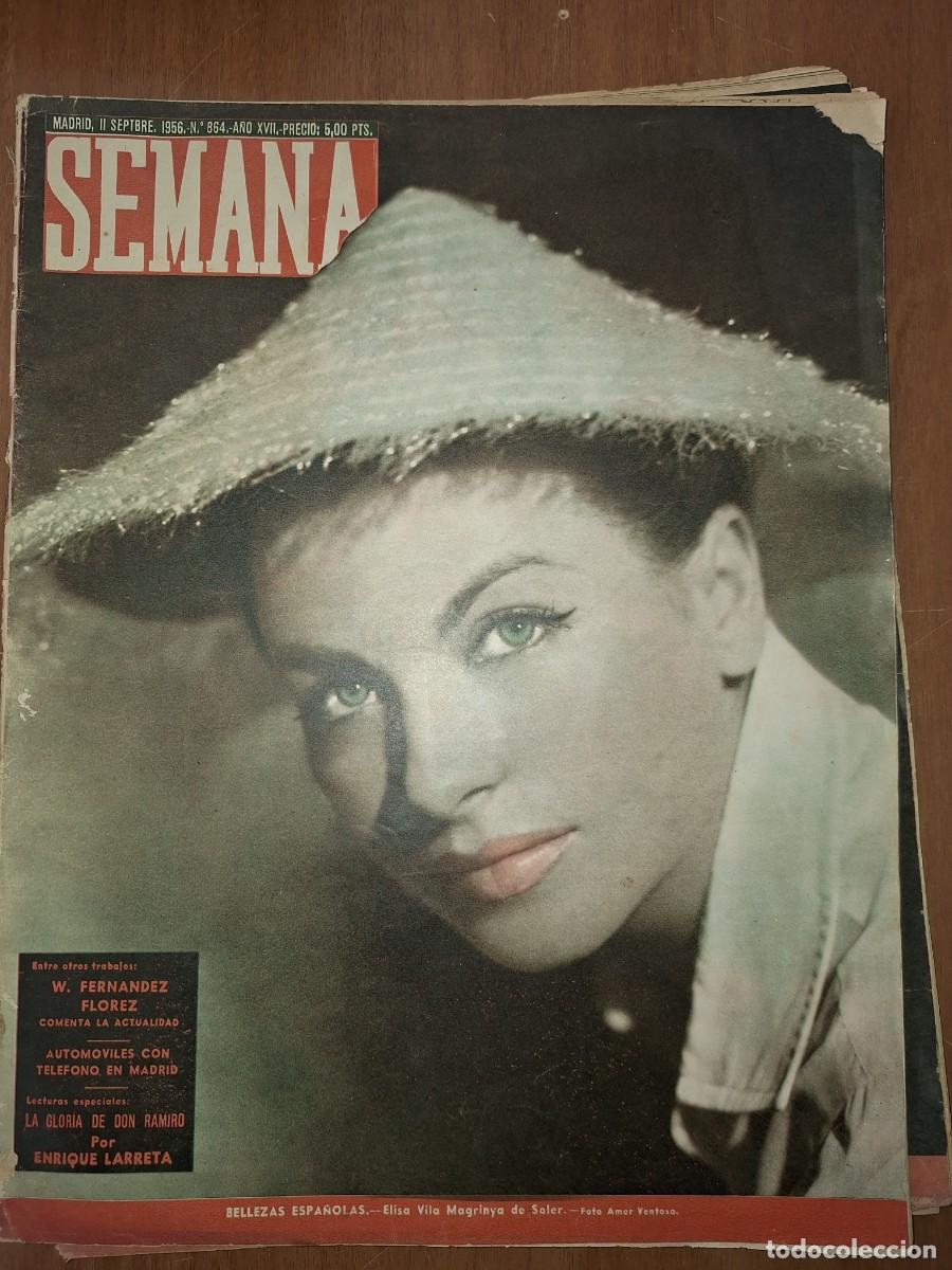 Coleccionismo de Revistas y Peri&oacute;dicos: REVISTA SEMANA, N&Uacute;MERO 864, 11/09/1956.