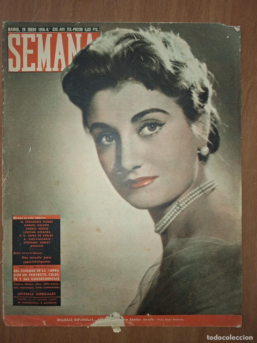 Coleccionismo de Revistas y Peri&oacute;dicos: REVISTA SEMANA, N&Uacute;MERO 936, 28/01/1958.