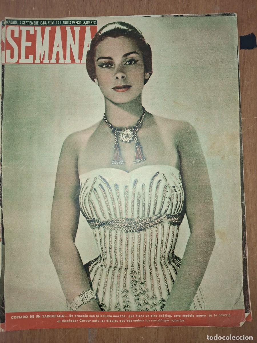 Coleccionismo de Revistas y Peri&oacute;dicos: REVISTA SEMANA, N&Uacute;MERO 447, 14/09/1948. SOLO PORTADA.