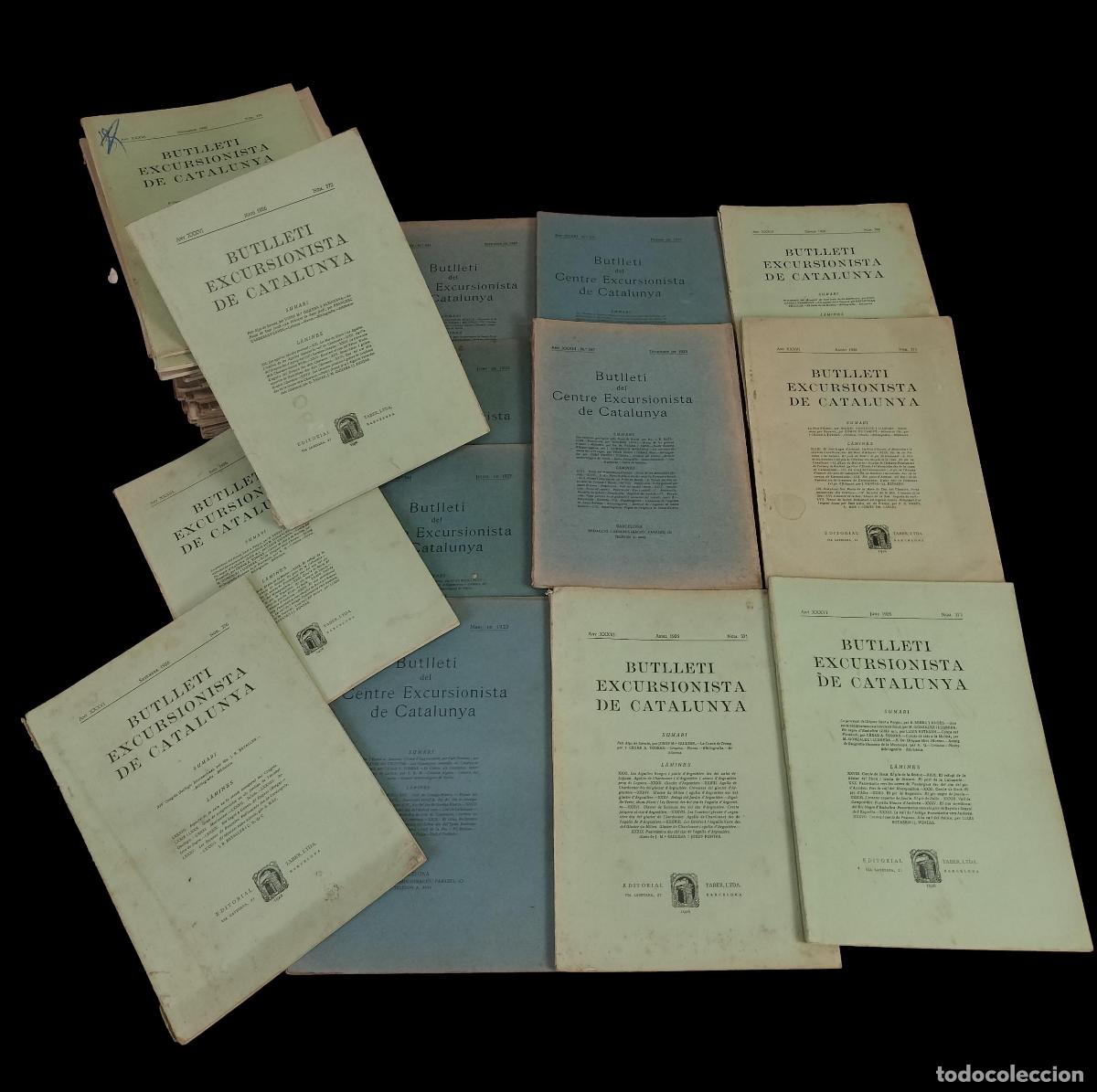 Sammeln von Zeitschriften und Zeitungen: BUTLLET&Iacute; DEL CENTRE EXCURSIONISTA DE CATALUNYA. 37 EJEMP. ED. TABER. ESPA&Ntilde;A. 1922-1929