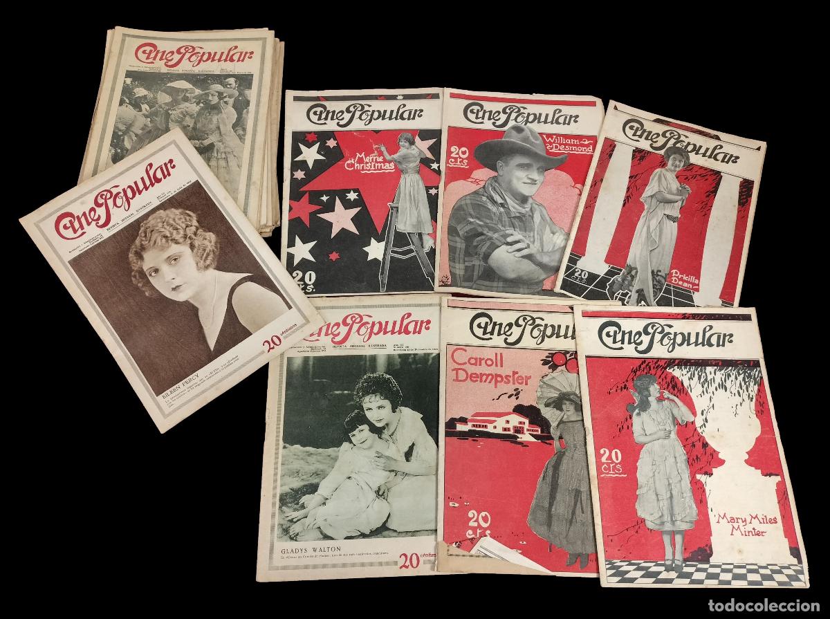 Sammeln von Zeitschriften und Zeitungen: CINE POPULAR. REVISTA SEMANAL ILUSTRADA. 39 EJEMPLARES. BARCELONA. 1923-1924