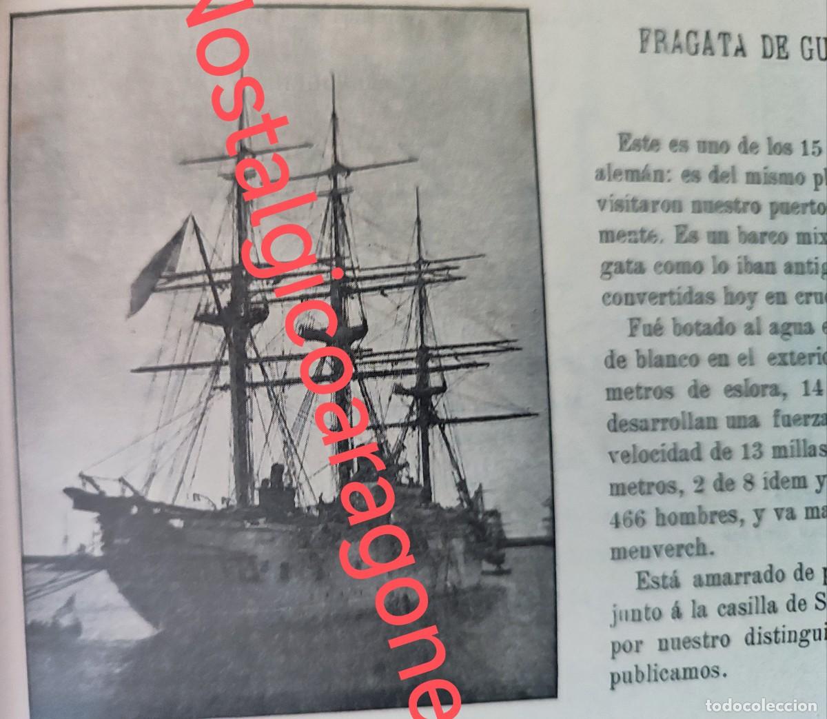 Collectionnisme de Revues et Journaux: fragata guerra alemana Moltke puerto Barcelona foto revista principio siglo XX 190B
