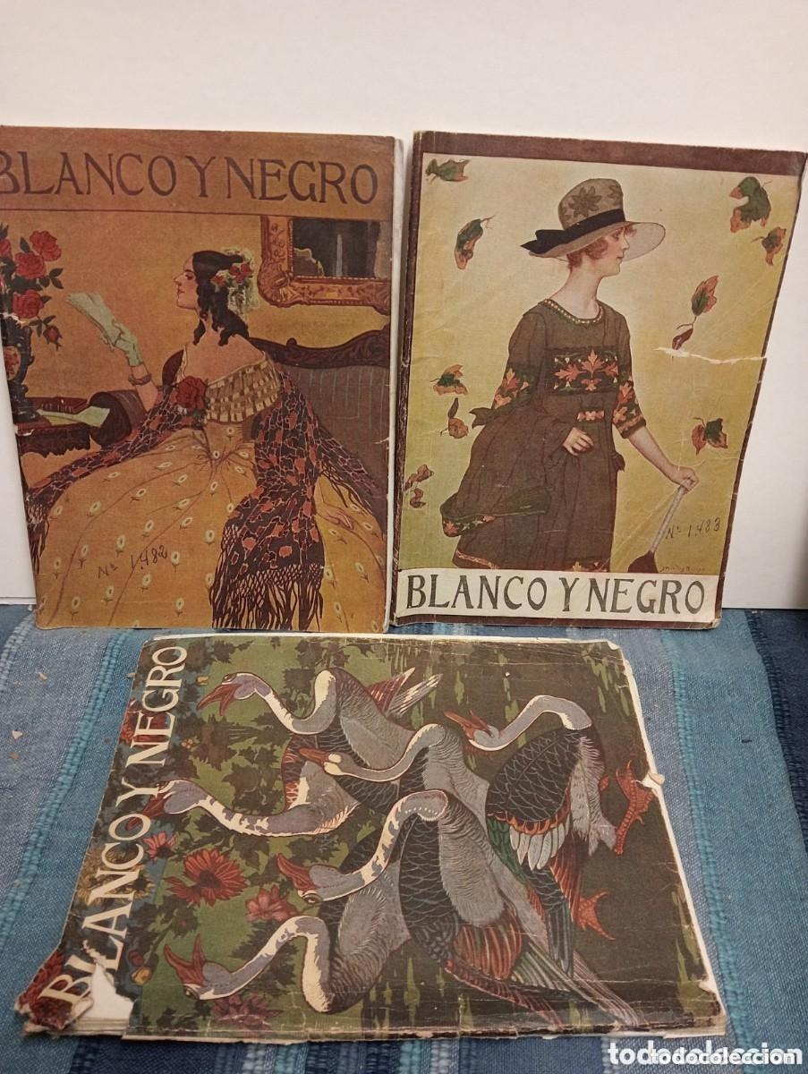 Coleccionismo de Revistas y Peri&oacute;dicos: CONJUNTO DE 3 N&Uacute;MEROS DE LA REVISTA ILUSTRADA BLANCO Y NEGRO. MADRID 1919. N&Uacute;MEROS 1463, 1482 Y 1483