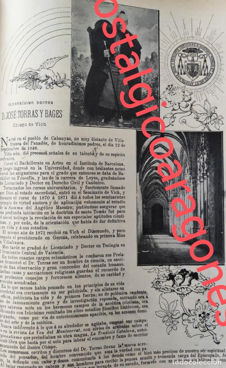 Sammeln von Zeitschriften und Zeitungen: Jose Torras y Bages obispo Vich curr&iacute;culum texto , foto revista principio siglo XX 190B