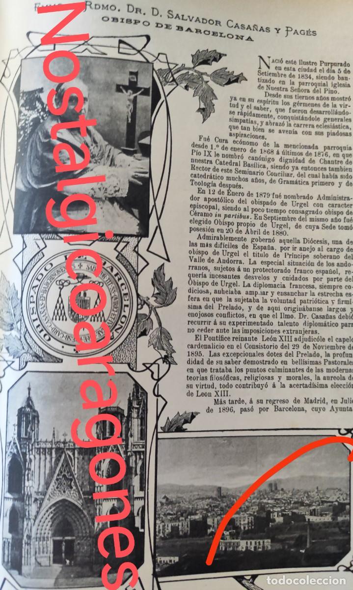 Sammeln von Zeitschriften und Zeitungen: Salvador Casalas obispo Barcelona catedral curr&iacute;culum texto , foto revista principio siglo XX 190B