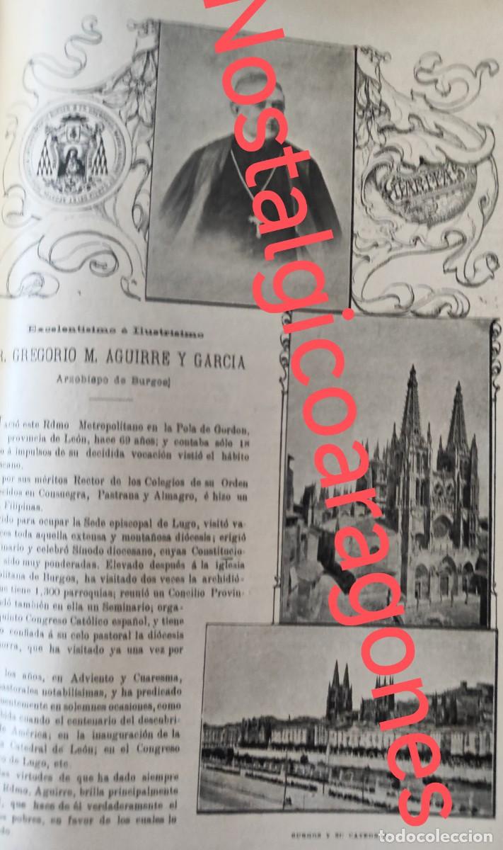 Sammeln von Zeitschriften und Zeitungen: Burgos Catedral arzobispo Gregorio Aguirre curr&iacute;culum foto revista principio siglo XX 190B