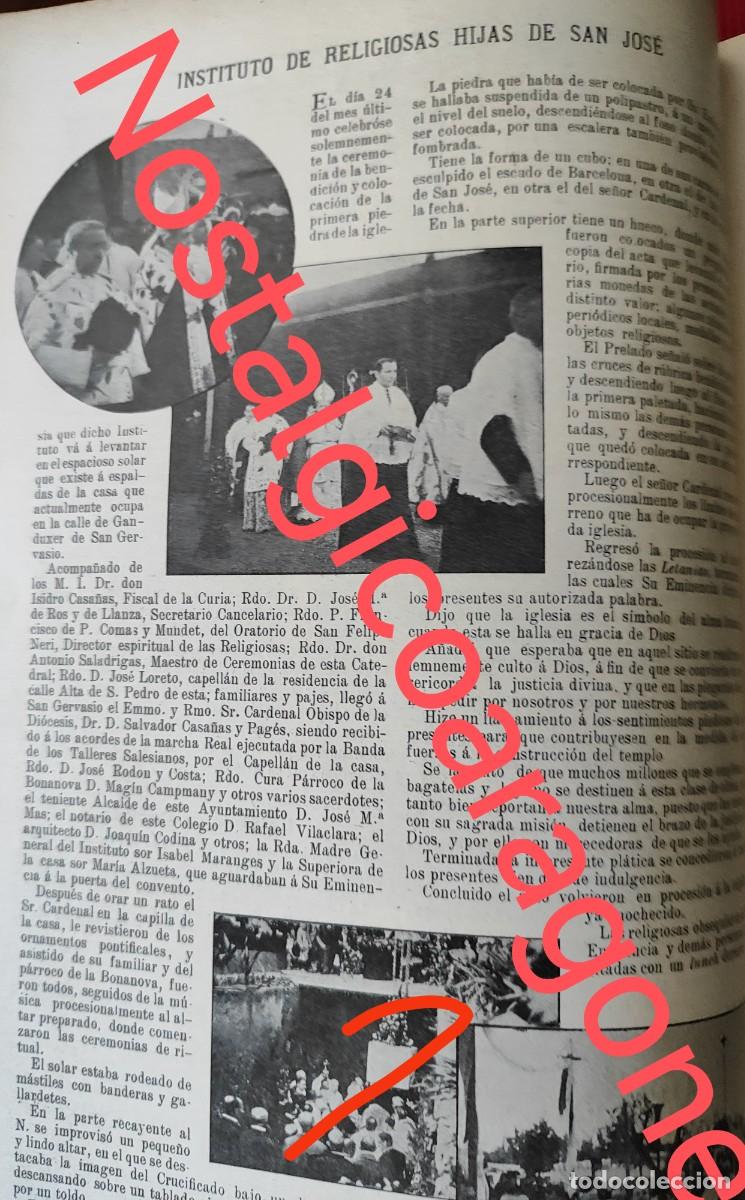 Colecionismo de Revistas e Jornais: Primera piedra instituto Hijas San Jose San Gervasi foto revista principio siglo XX 190B