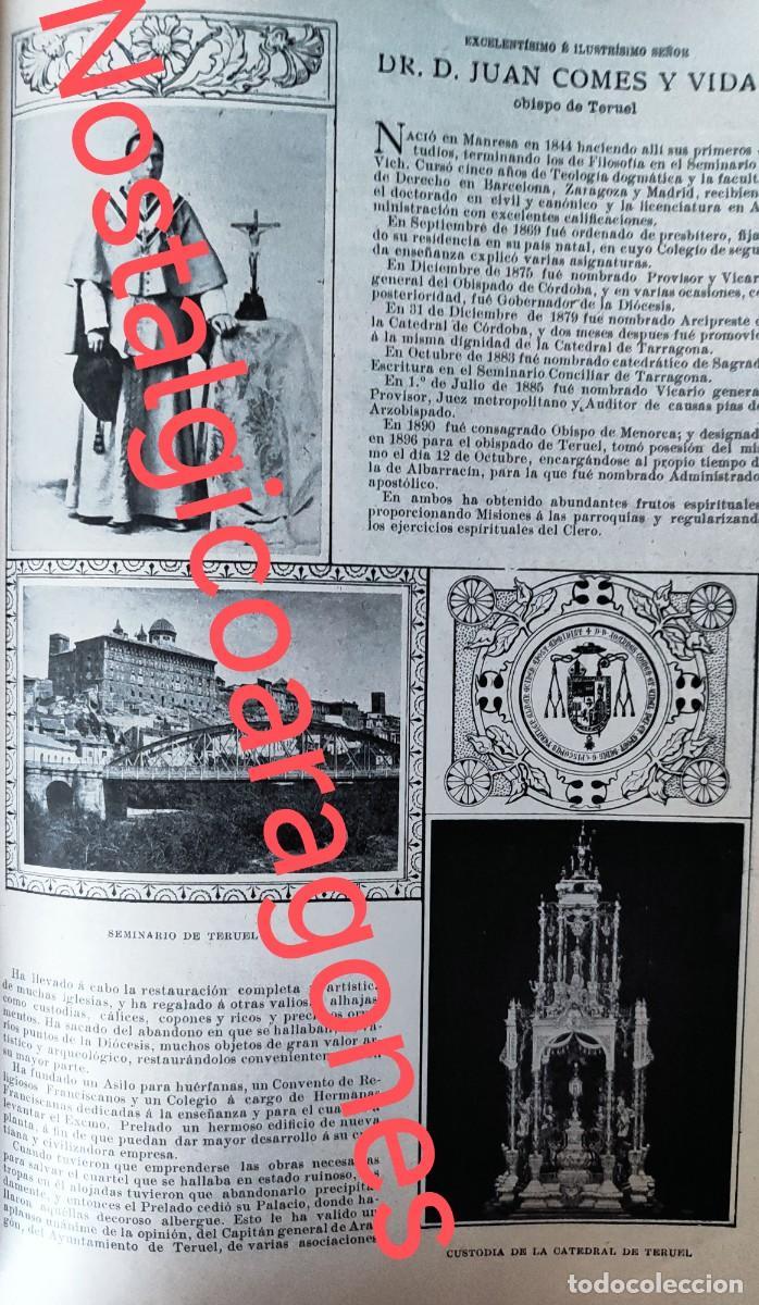 Collection Magazines and Newspapers: Seminario Teruel y Juan Comes y Vidal obispo curr&iacute;culum foto revista principio siglo XX 190B