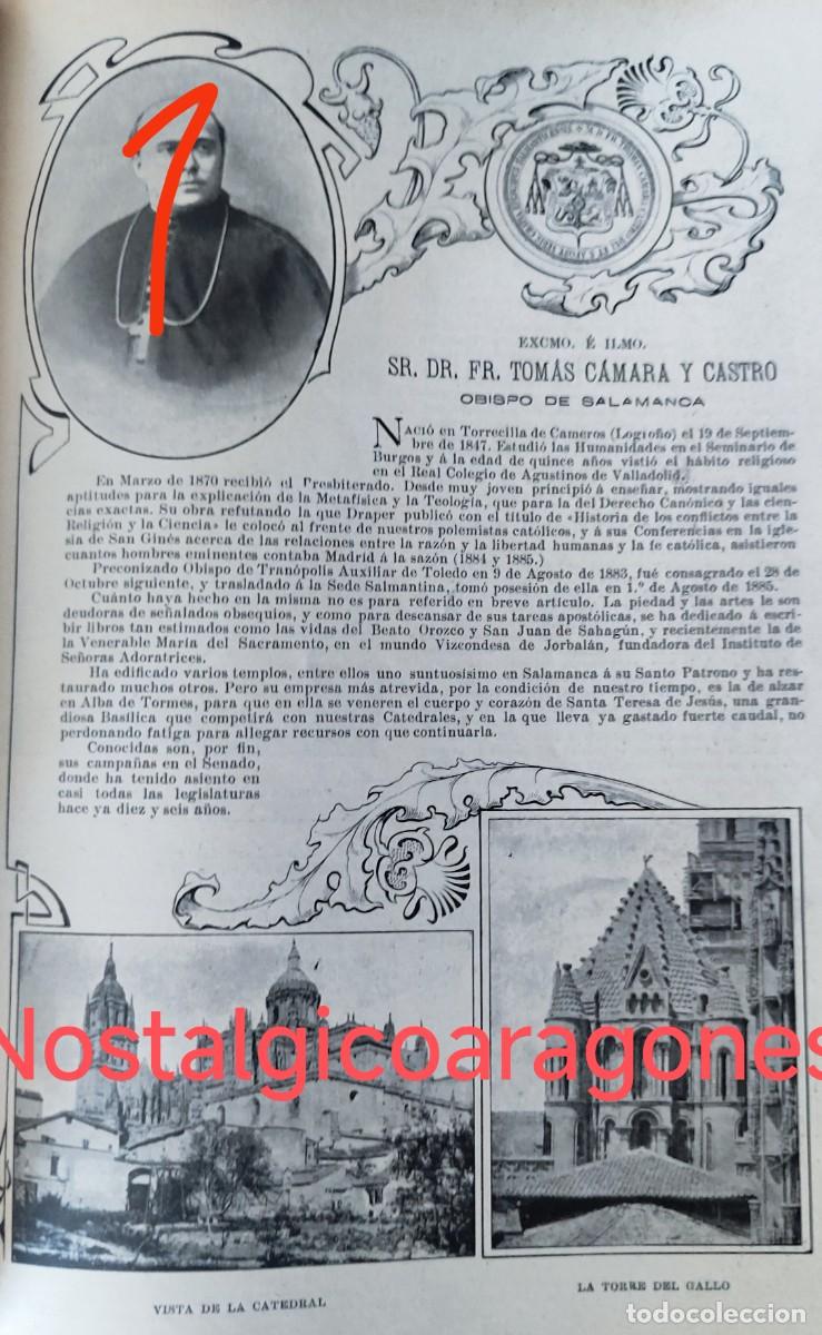 Coleccionismo de revistas y peri&oacute;dicos: Salamanca vistas,historia obispo T Camara de Torrecilla Cameros foto revista principio siglo XX 190B