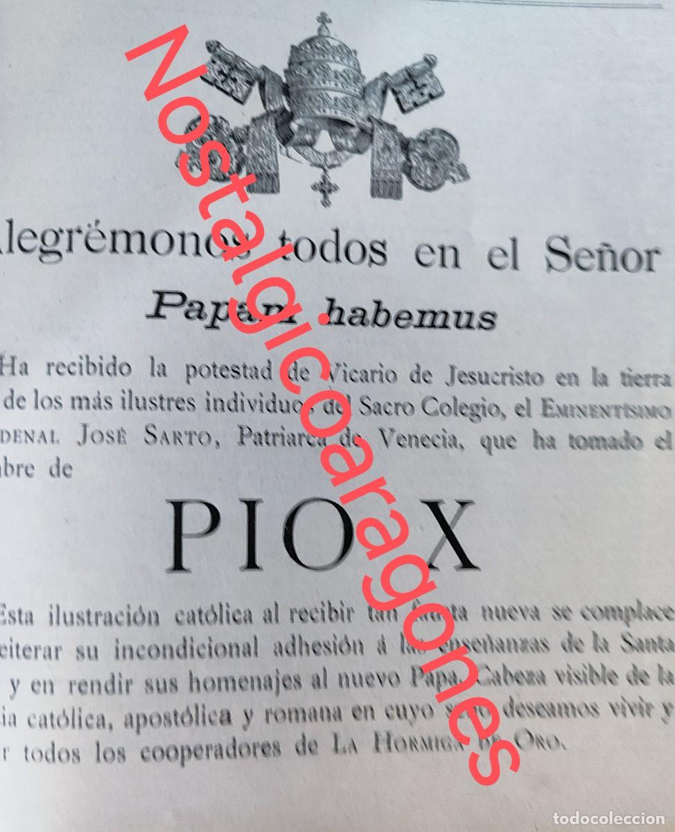 Collezionismo di Riviste e Giornali: Habemus Papa Pio X foto revista principio siglo XX 190B