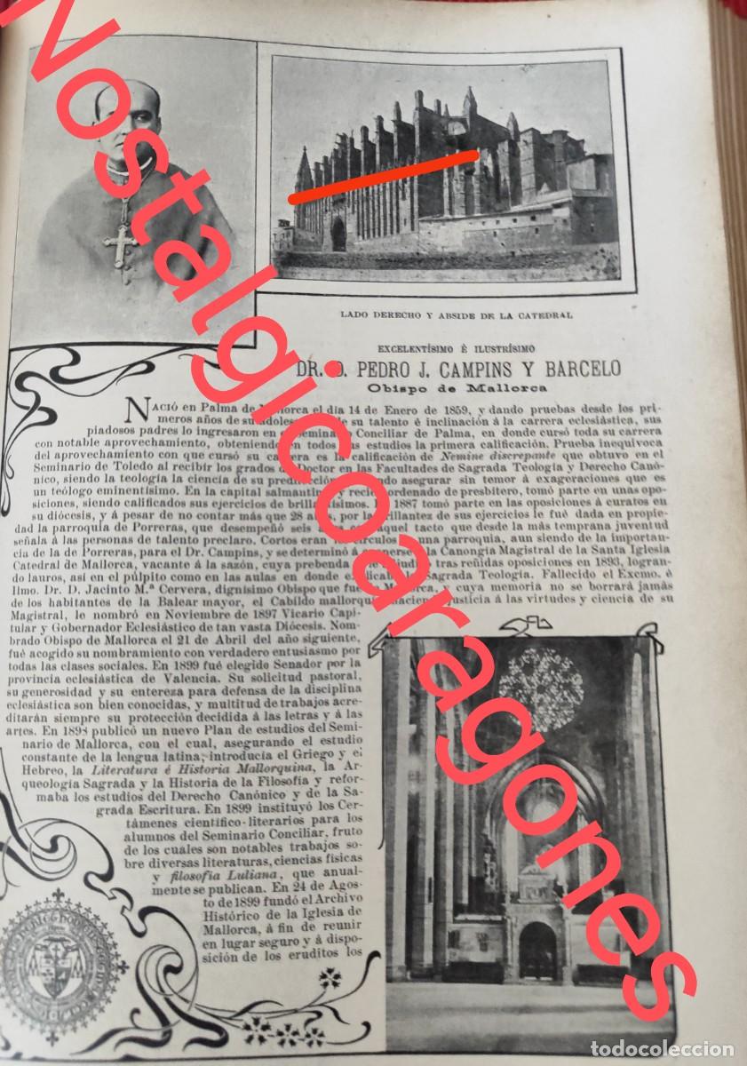 Coleccionismo de revistas y peri&oacute;dicos: Mallorca Catedral Lonja descripci&oacute;n, Obispo Campins curr&iacute;culum foto revista principio siglo XX 190B