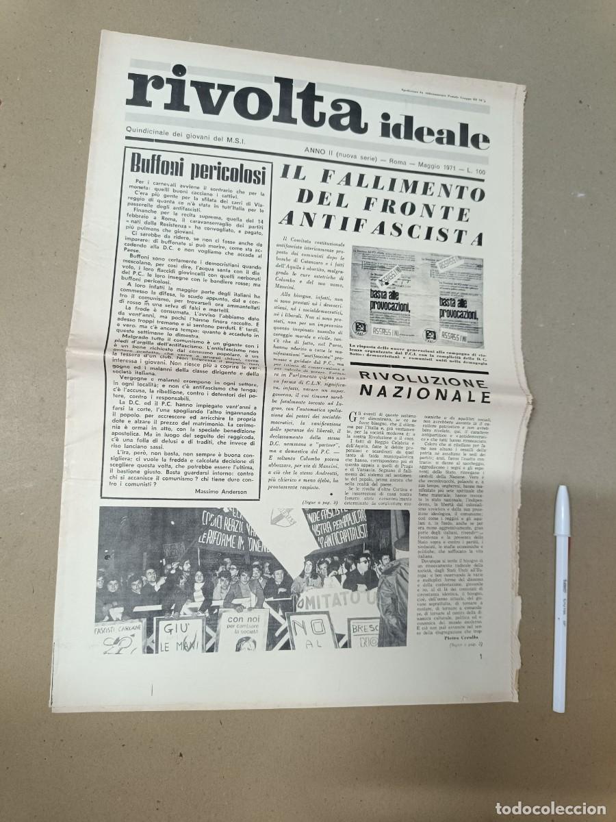 Collection Magazines and Newspapers: ANTIGUA REVISTA POLITICA DE EXTREMA DERECHA, RIVOLTA IDEALE, MSI, 1971, ITALIA, 16 PAGINAS -P1