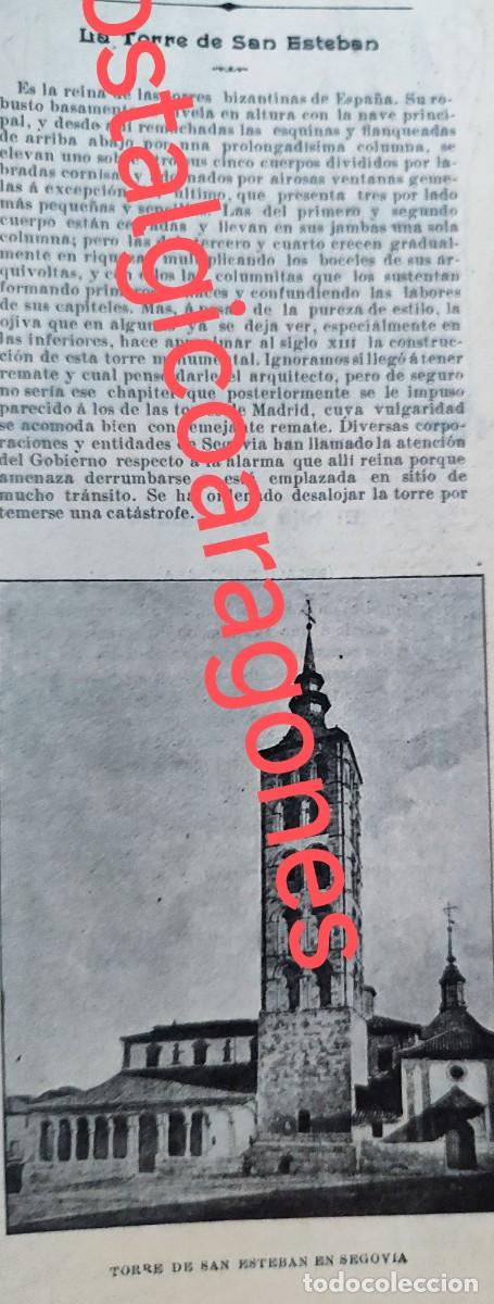 Colecionismo de Revistas e Jornais: Amenaza derrumbe Torre San Esteban de Segovia foto revista principio siglo XX 190B