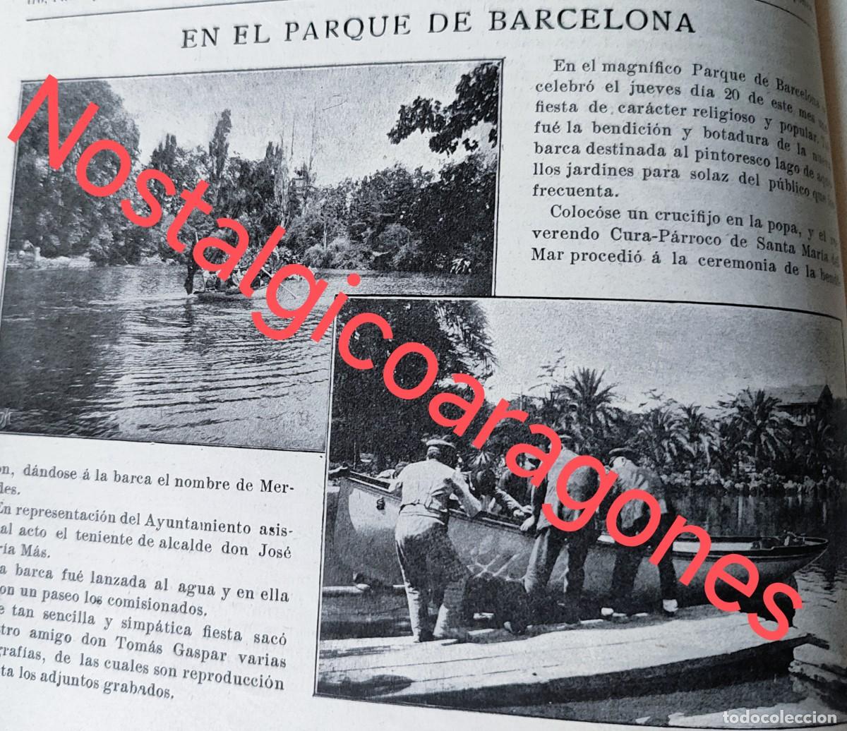 Colecionismo de Revistas e Jornais: lago parque Barcelona bendici&oacute;n barca foto revista principio siglo XX 190B